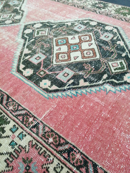 10.4 x 4 Oushak Runner Rug Turkish Runner Rug Vintage Runner Rug Hallway Runner Rug Kitchen Runner Rug Wool Runner Rug Wool Oushak Rug