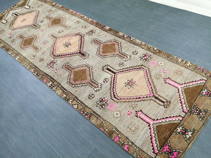 11.4 x 3.8 WOOL Oushak Runner Rug Turkish Runner Rug Vintage Runner Rug Hallway Runner Rug Kitchen Runner Rug Wool Runner Rug Wool Oushak