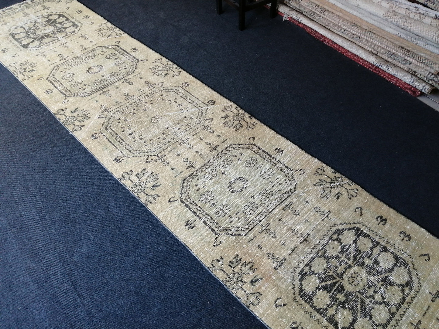 2.5 x 10.9 Oushak Runner Rug Turkish Runner Rug Vintage Runner Rug Hallway Runner Rug Kitchen Runner Rug Distressed Runner Rug Wool Worn Rug