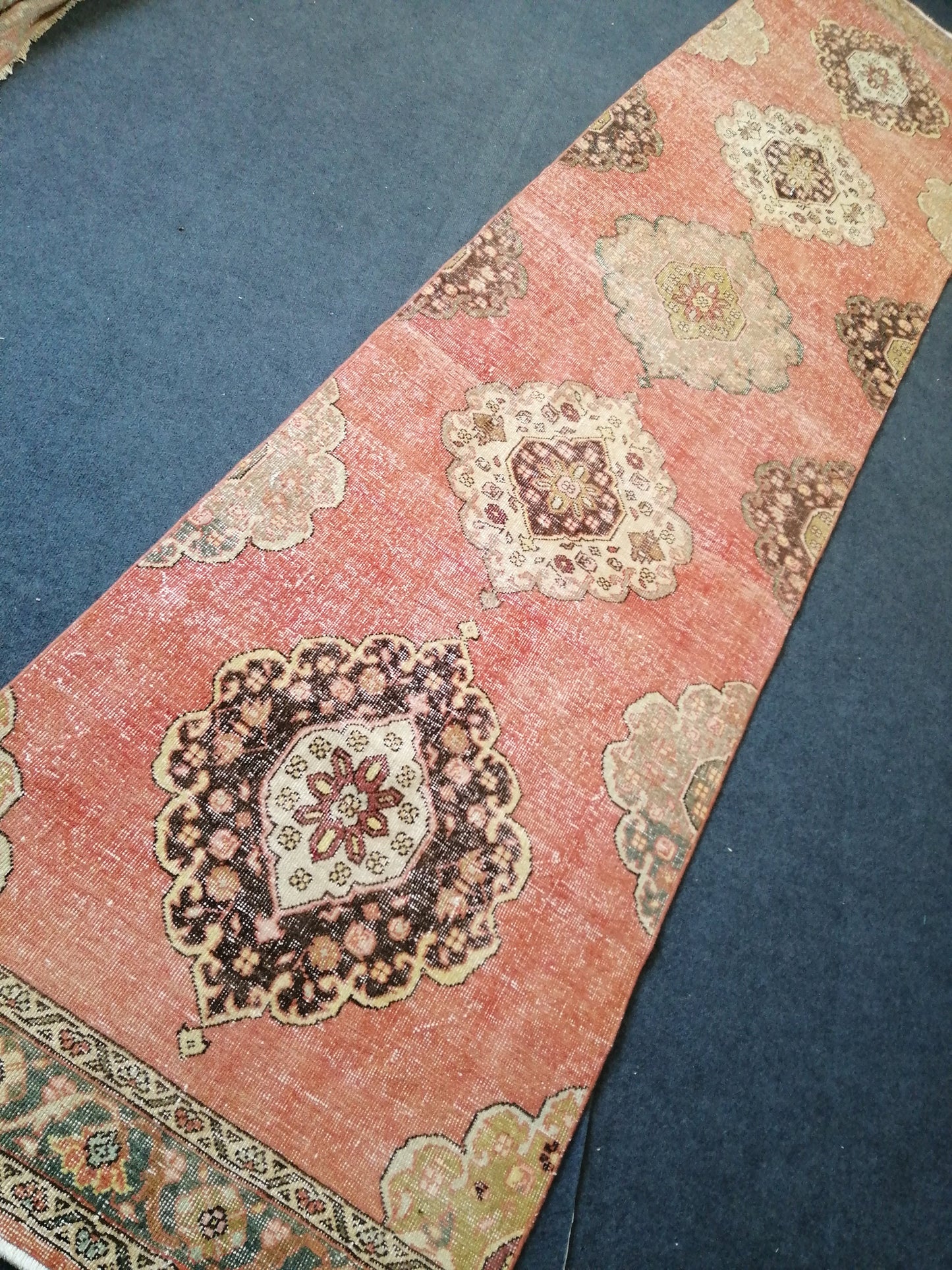 13 x 3 Turkish Runner Rug Oushak Runner Rug  Vintage Runner Rug Hallway Runner Rug Kitchen Runner Rug Wool Runner Rug Wool Oushak Rug