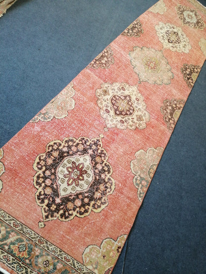 13 x 3 Turkish Runner Rug Oushak Runner Rug  Vintage Runner Rug Hallway Runner Rug Kitchen Runner Rug Wool Runner Rug Wool Oushak Rug