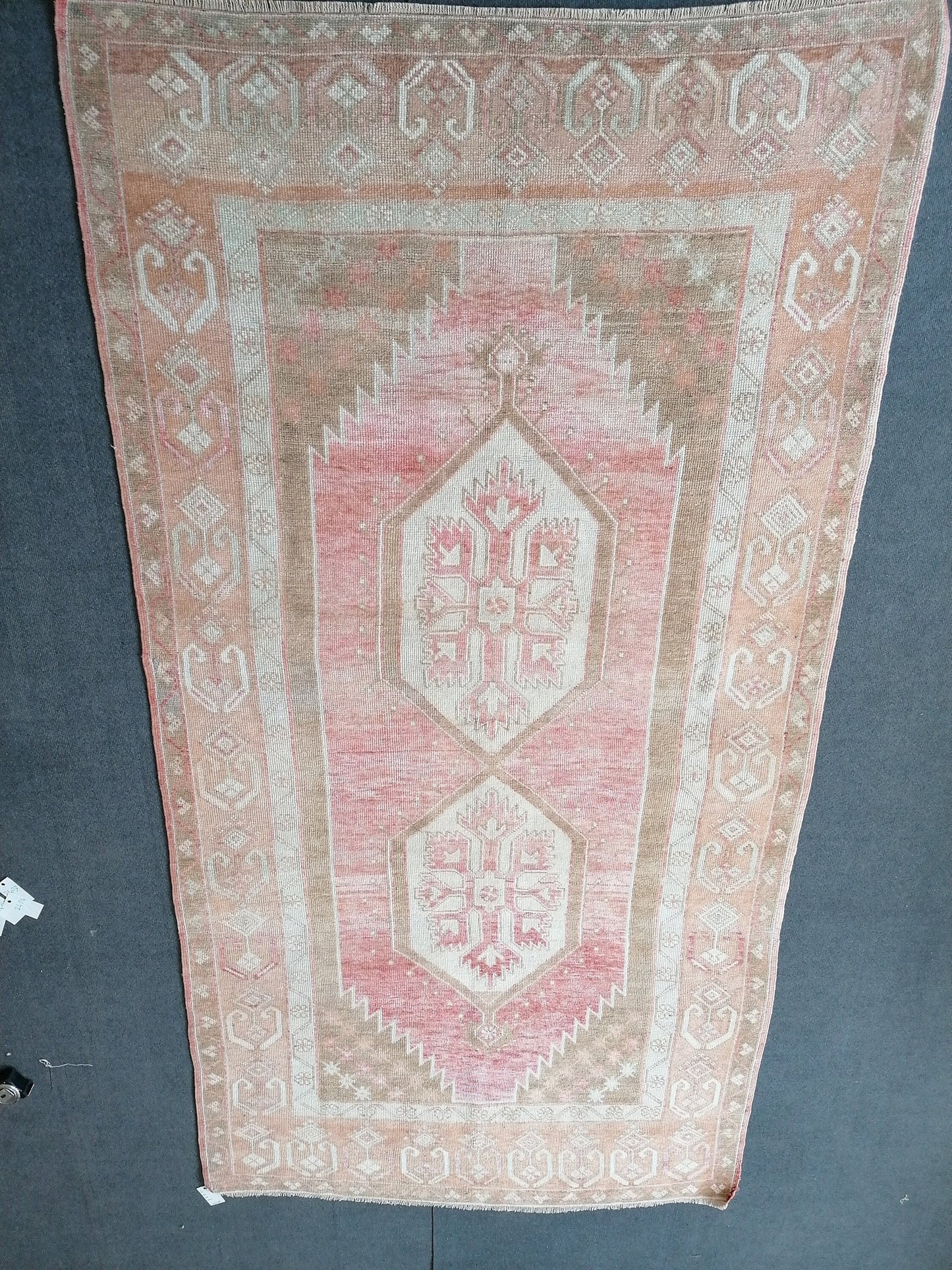 Vintage rug, hand made wool rug 4'4x8'11 vintage runner rug, turkish rug, oushak rug