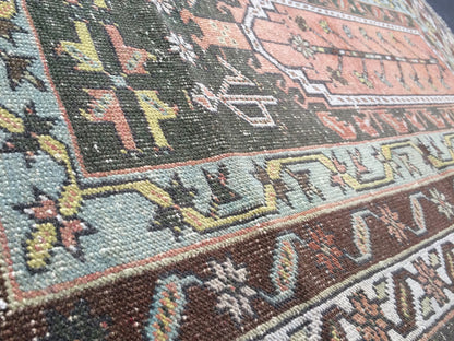 Persian RUG TURKISH Oushak Rug Vintage  Rug Oushak  Rugs  Vintage Runner Rug Wool Oushak Rug Hand Made Rugs Vintage Turkish Rug