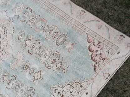 Vintage rug,5'8x9 wool oushak rug, handmade area rug