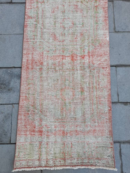 Extra Long Distressed Runner Rug 2.4 x 23 Long TURKISH Runner Rug XL Vintage Runner Rug Oriental Runner Rug Staircase Runner rug Handmade