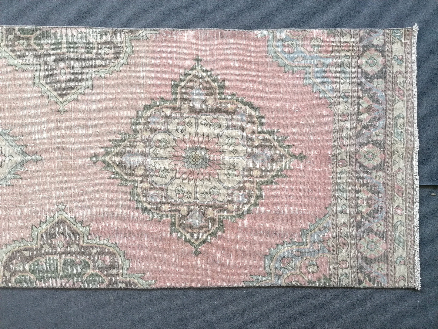 Pastel runner rug, anatolian runner rug,wool rug,hallway runner rug 10'10x2'10 feet