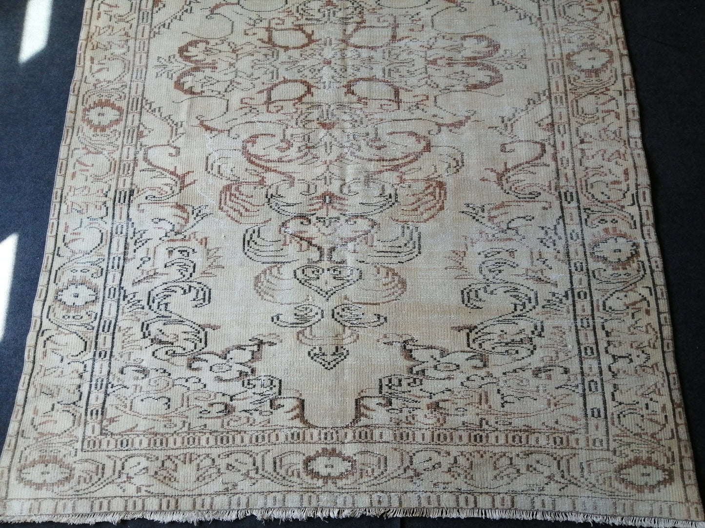 Muted Vintage Rug TURKISH HAND MADE Rug 6x9 Vintage Turkish Rugs  Oushak Rug Oriental Rug, Turkish Oushak Rug, Vintage  Rug, Wool Rug