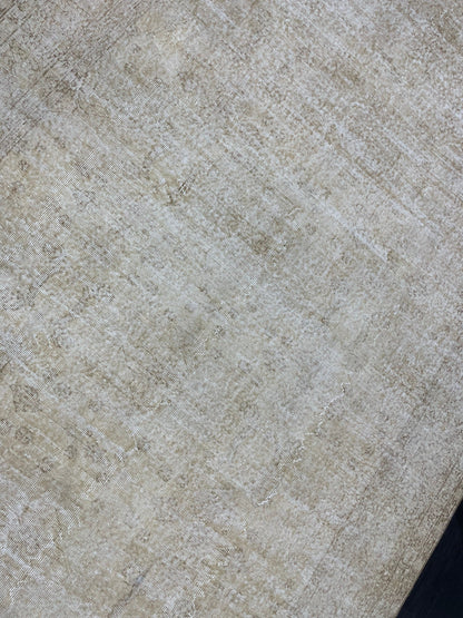 Neutral Vintage Rug Muted TURKISH 7 x 10.4 Rug Handmade Rug Distressed Rug  Large Turkish Oushak Rug Wool Rug Hand Knotted Rug
