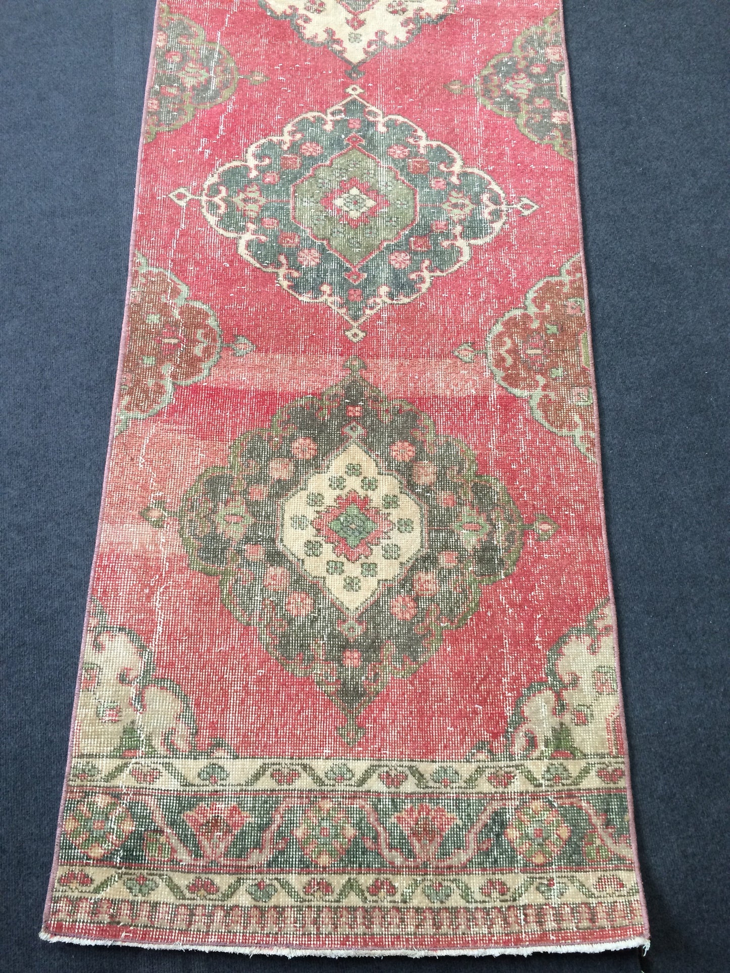 12.5 x 2.8 Oushak Runner Rug Turkish Runner Rug Vintage Runner Rug Hallway Runner Rug Kitchen Runner Rug Wool Runner Rug Wool