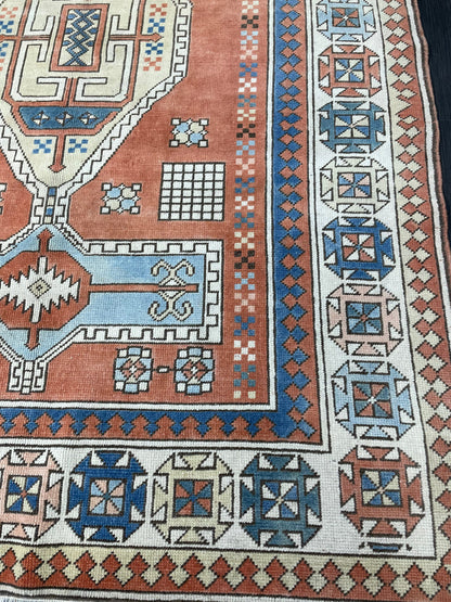 Vintage Oushak Rug 4.7 x 7 Vintage Rug Wool Antique Rug Hand Made Rugs Vintage Turkish Rug OUSHAK RUG TURKISH Oushak Rug