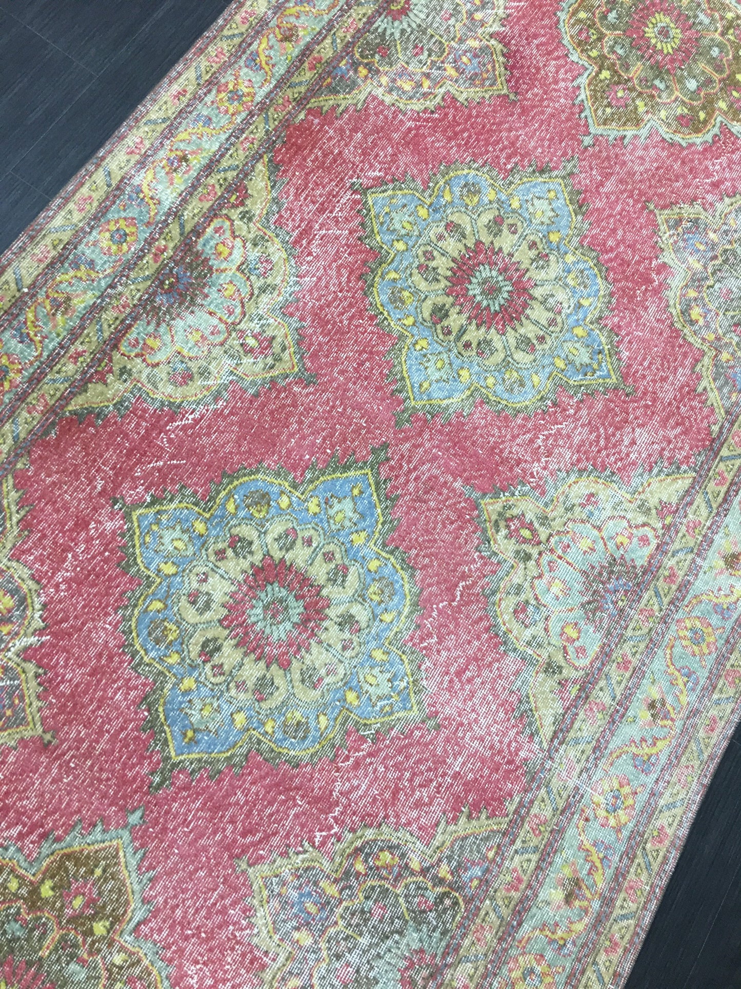 Vintage Handmade Runner 5 x 13 Vintage Runner Hand Knotted TURKISH Runner Vintage Runner Distressed Vintage Persian Muted Runner Rug