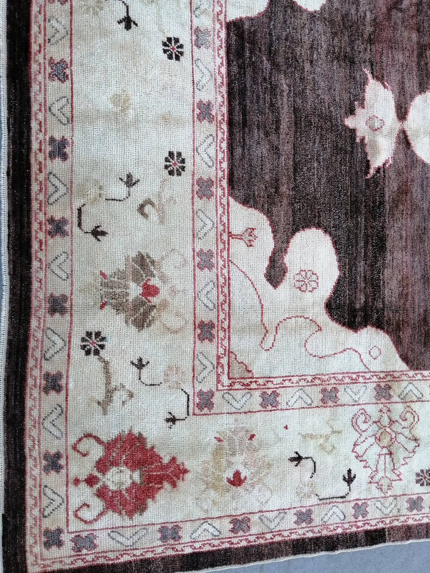 Large OUSHAK RUG, 9 x 11.8 TURKISH Oushak Rug, Vintage Oushak Rug Wool Oushak Rug Hand Made Rugs, Authentic Oushak Rug