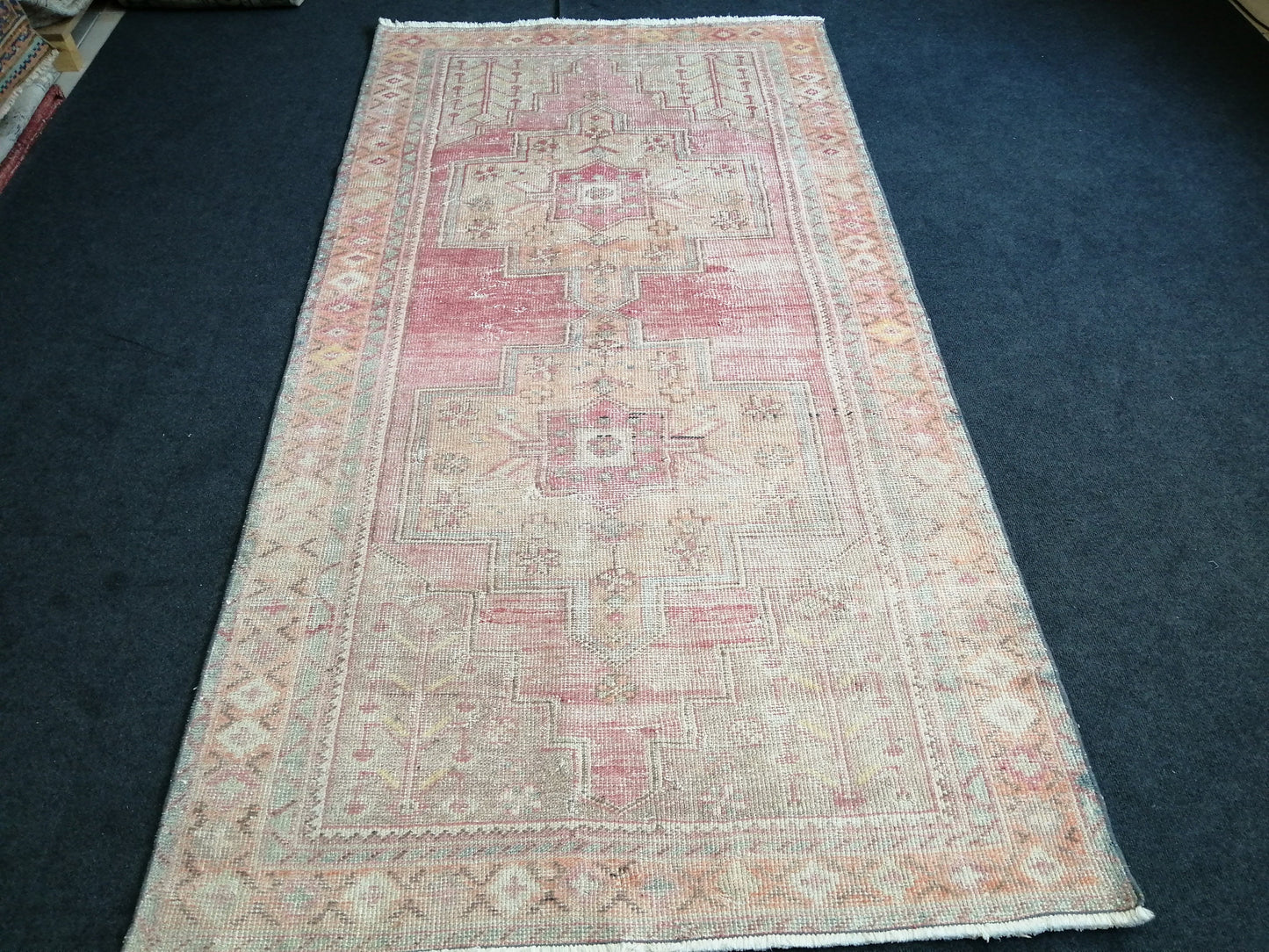 8.4 x 4.3 Turkish Rug, Oushak Rug, Oushak Rugs, Wool Oushak Rug, Oushak Runner Rugs, Runner Rug, Vintage Rug, Hand Made Rug