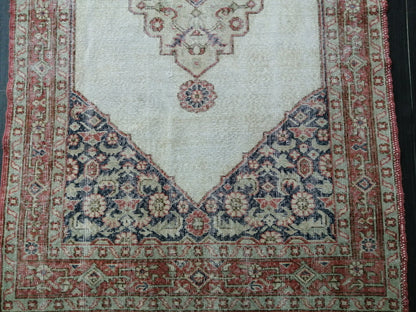 6.9 x 3.9 Rug Handmade Rug Oushak Rug, Rustic Rug Hand Knotted Rug, Rug Runner,Muted  Turkish Rug, Farmhouse Rug, Vintage Rug, Wool rug