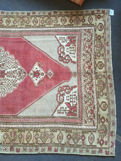 5x8 feet oversize turkish muted anatolian rug, handmade wool largest living room area rug, vintage big size red dining kitchen antique rugs