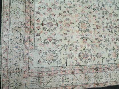 Vintage Turkish Rug 6.2 x 9.7 Muted Vintage Persian Rug Muted Vintage Rug Wool Muted Oushak Rug Hand Made Rugs Vintage Turkish Rug