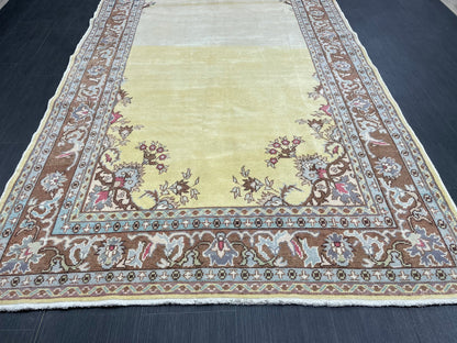 VINTAGE RUG TURKISH Rug Wool 5 x 9.4 Rug Vintage Oushak Rug Handmade Rug Hand Knotted Rug