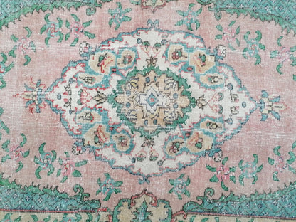 Turkish hand made rugs vintage turkish rugs oushak rug vintage oushak rug, wool rug