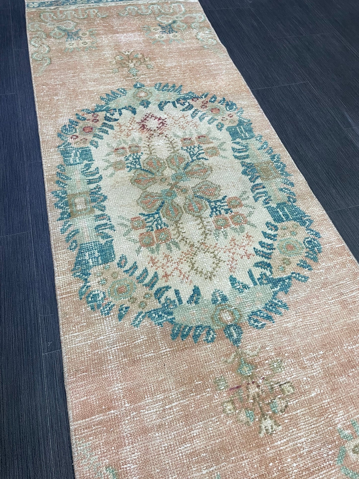 VINTAGE Runner Rug, Turkish Runner 2.2 x 6.9 Rug, Handmade Runner Rug, Hallway Runner Rug,Turkish Rug Runner Wool Runner Rug Wool Oushak Rug