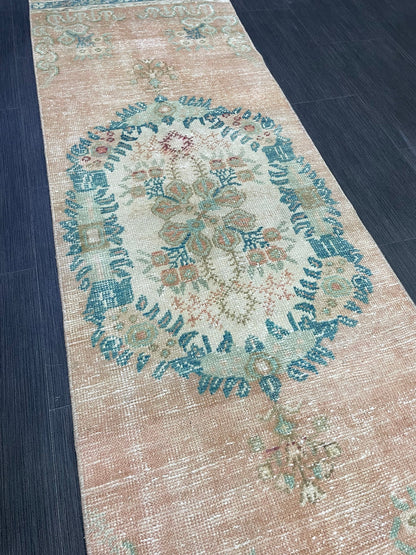 VINTAGE Runner Rug, Turkish Runner 2.2 x 6.9 Rug, Handmade Runner Rug, Hallway Runner Rug,Turkish Rug Runner Wool Runner Rug Wool Oushak Rug