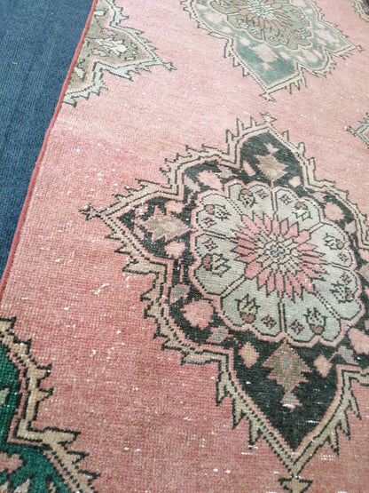 2.7 x 7 Oushak Runner Rug Turkish Runner Rug Vintage Runner Rug Hallway Runner Rug Kitchen Runner Rug Wool Runner Rug Wool Oushak Rug