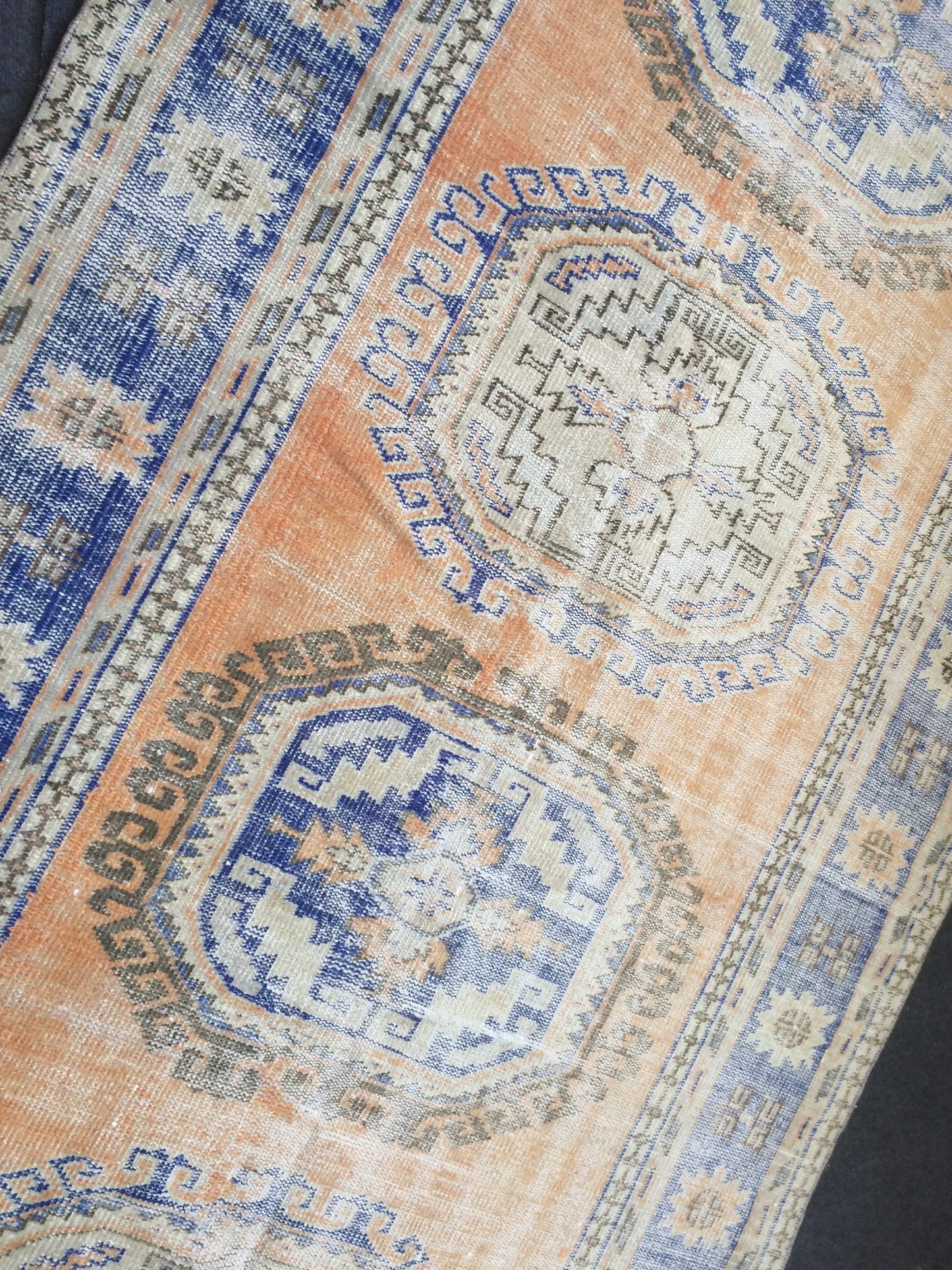 11.4 x 5.2 Vintage Runner Rug Distressed Turkish Runner Rug Wool Vintage Runner Rug Hallway Runner Rug Kitchen Runner Rug