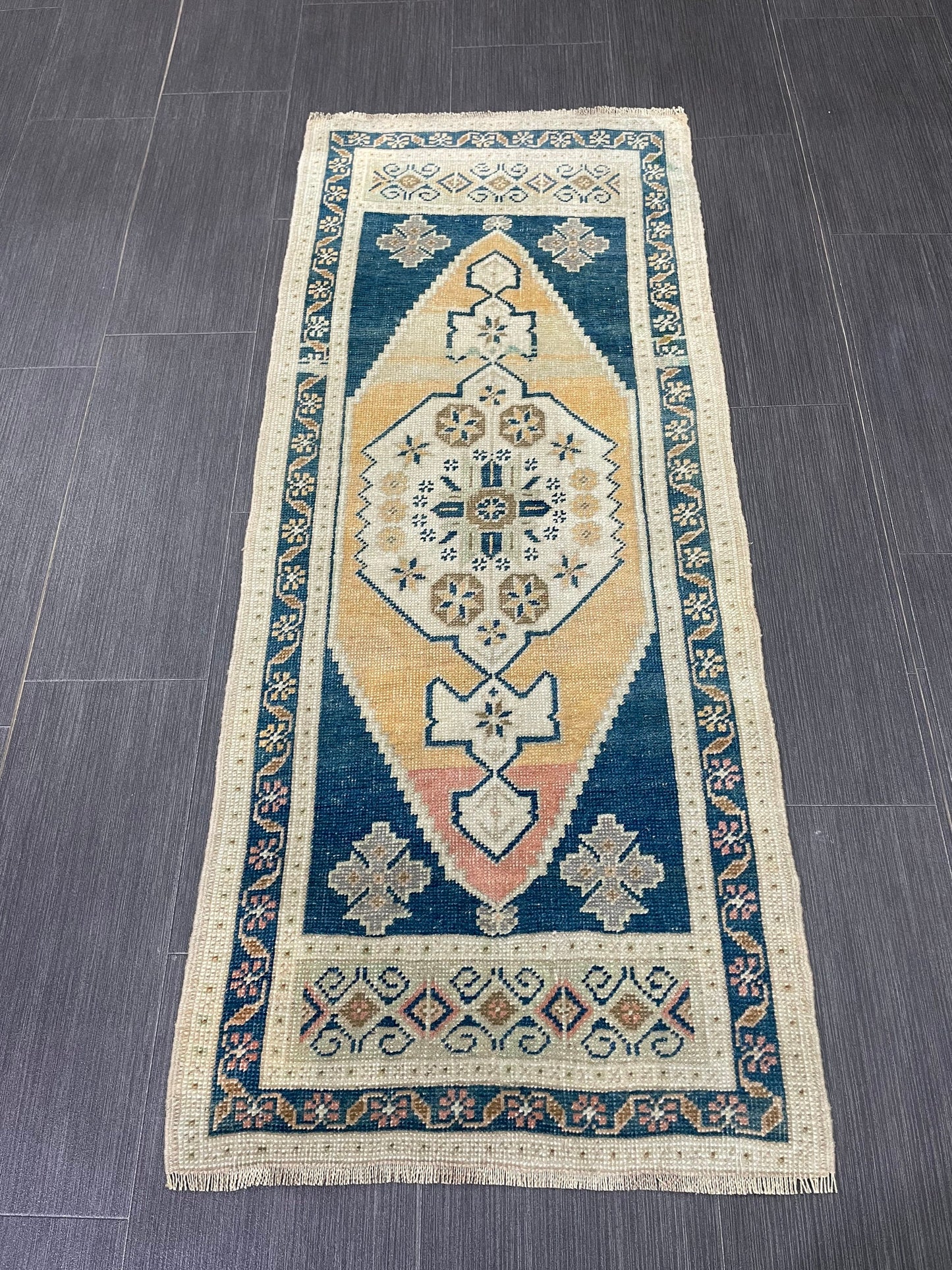 2 x 4.6 Turkish Rug Mini Rug Small Area Rug Turkish Rug Oushak Rug Hand Made Rug Vintage Rug 2x4 rug 2x5 rug