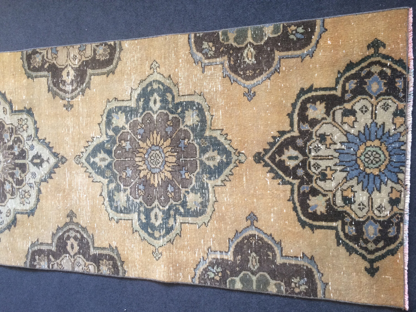 9.7 X 2.9 Oushak Runner Rug Turkish Runner Rug Vintage Runner Rug Hallway Runner Rug Kitchen Runner Rug Wool Runner Rug Wool Oushak Rug