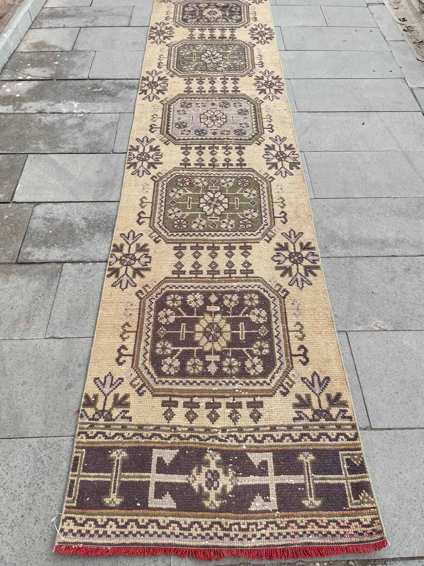 Long Vintage Runner Rug, Stairs Runner Rug 2.5 x 20 ft, Handmade Runner Rug, XL Oriental Runner Rug, Staircase Hand Knotted Runner