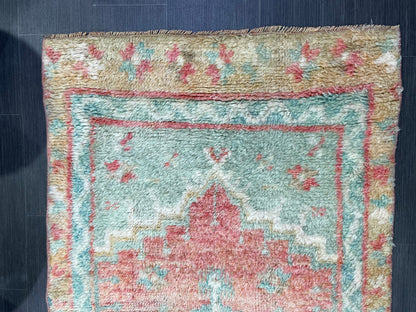 Antique Wool Rug, Vintage Shaggy 3x5 Rug, High Wool Pile Rug,  Plush Rug, Handmade Rug, Hand Knotted Rug, Turkish Rug, Nomad Rug, Rear Rug,