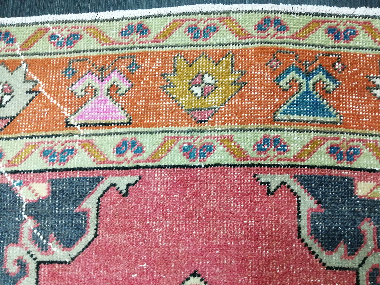 10.9 X 4.8 Oushak Runner Rug Turkish Runner Rug Vintage Runner Rug Hallway Runner Rug Kitchen Runner Rug Wool Runner Rug Wool Oushak Rug