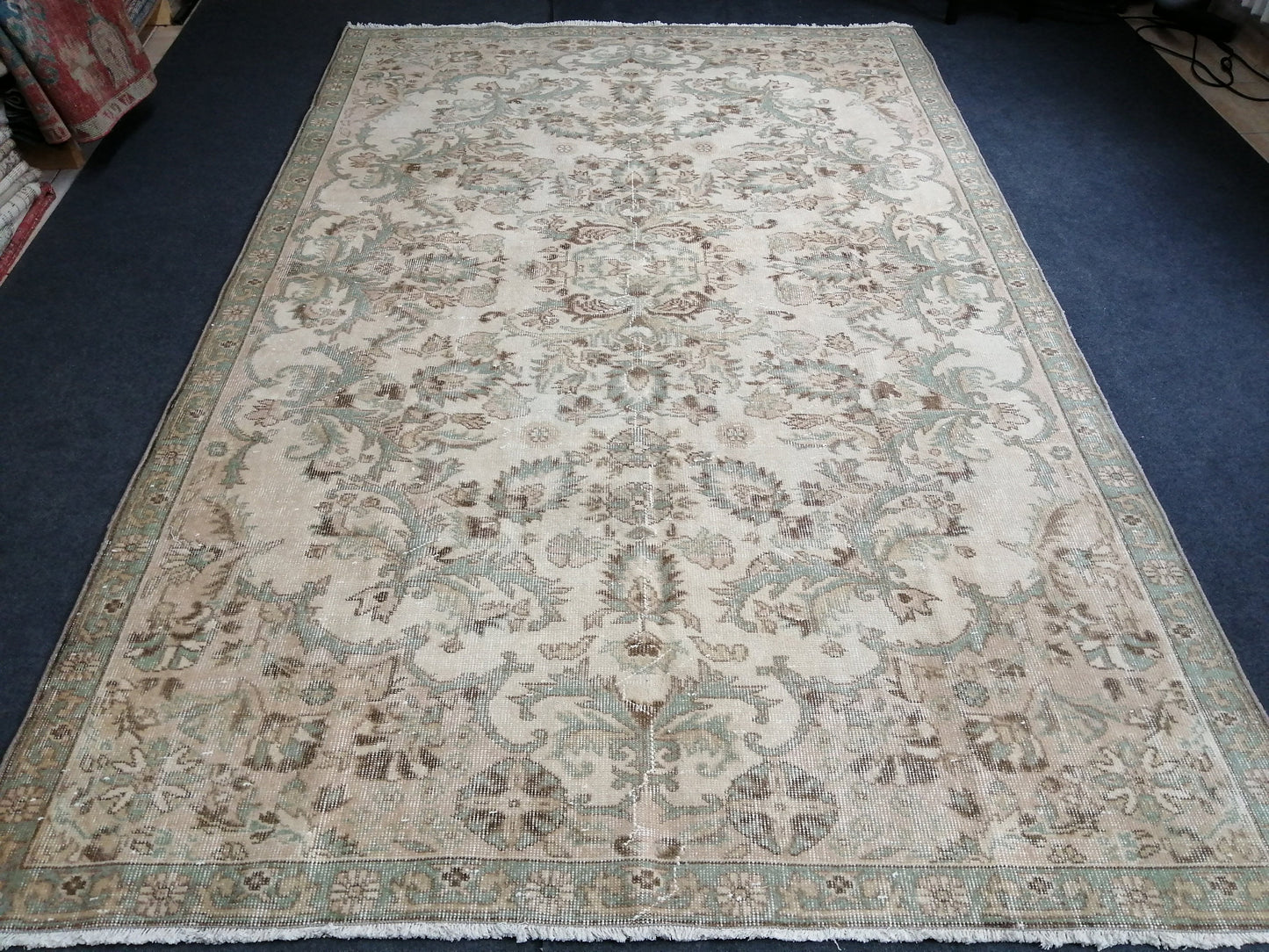 6.5 x 10 Oushak Runner Rug Turkish Runner Rug Vintage Runner Rug Hallway Runner Rug Kitchen Runner Rug Wool Runner Rug Wool Oushak Rug