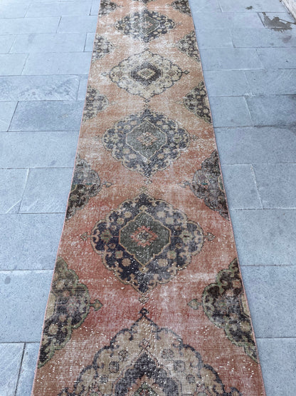 Distressed Vintage Runner Extra Long Turkish Runner 2.7 x 19.3 Stair Runner Rug Vintage Runner XL Oriental Runner Staircase Handmade Runner