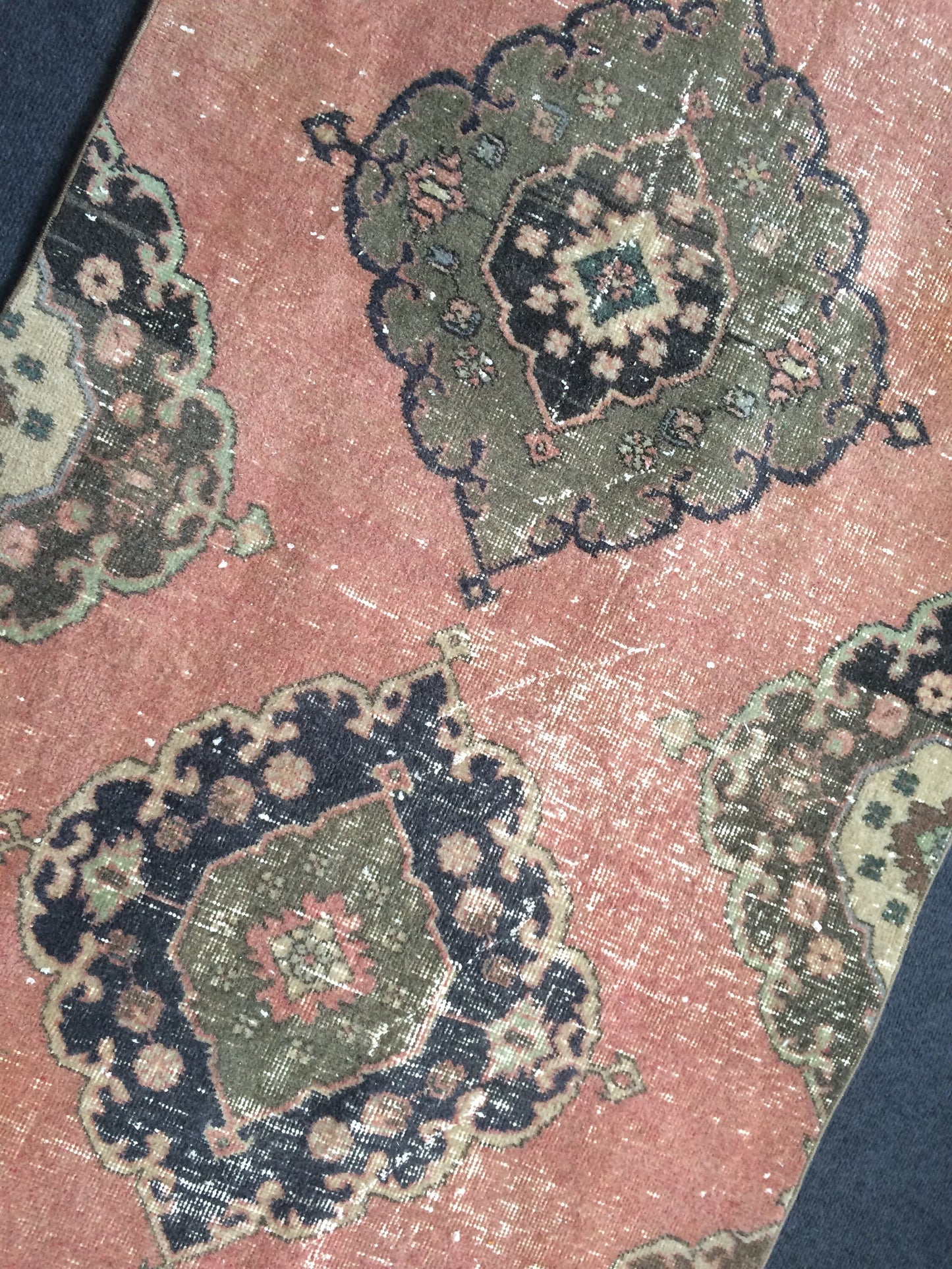 8.6 x 3.3 Oushak Runner Rug Turkish Runner Rug Vintage Runner Rug Hallway Runner Rug Kitchen Runner Rug Wool Runner Rug Wool Oushak Runner