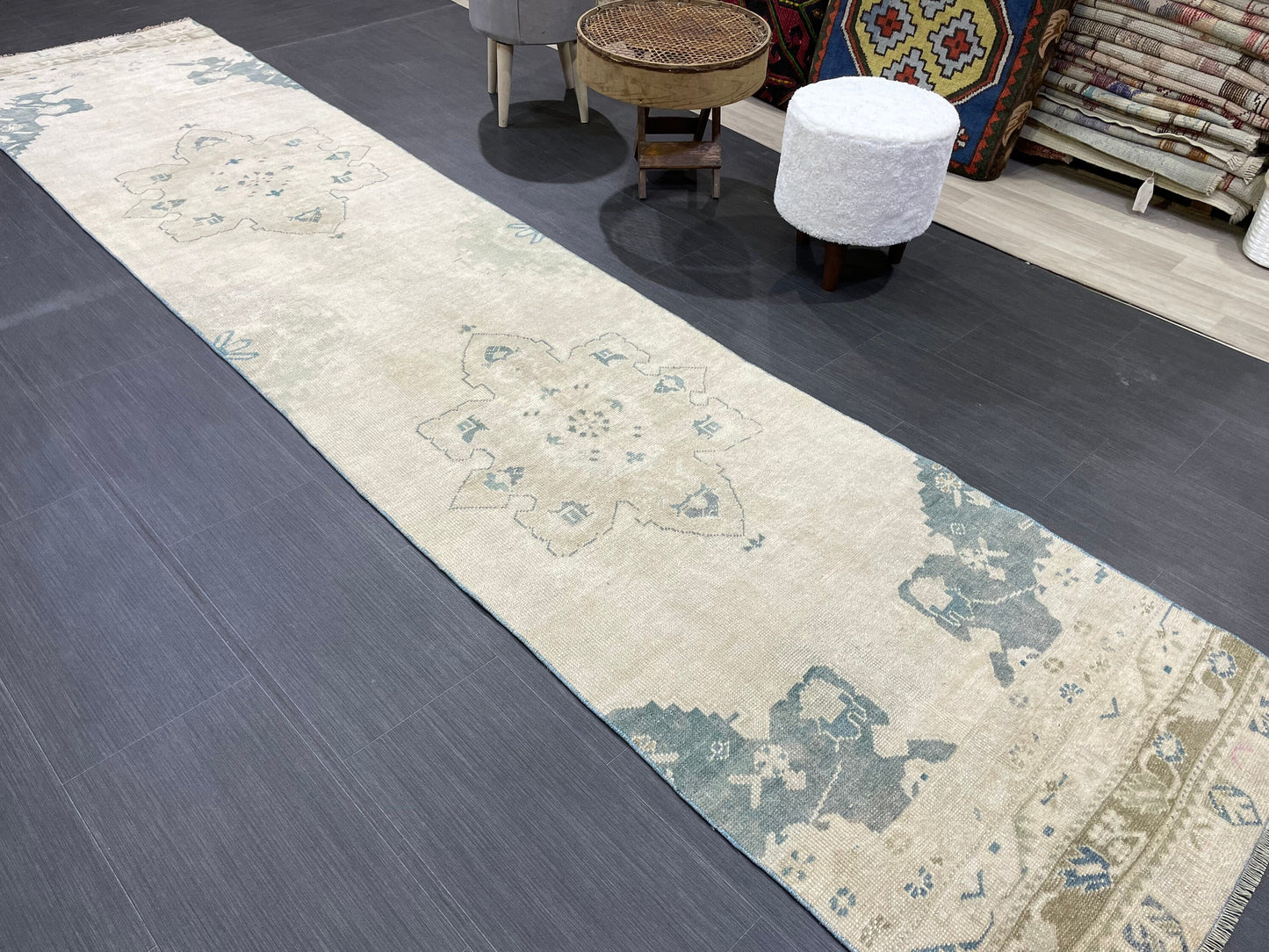 Antique Runner Rug, Persian 2.6 x 11.8 Runner Rug, Vintage Runner, Wool Runner Rug, Turkish Runner Rug, Kitchen Runner Rug, Hallway Runner