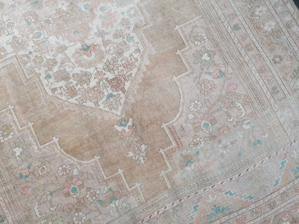 7x12'3 large oushak rug, pastel living room hand made rugs vintage turkish wool rug