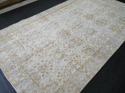 Vintage Rugs 9.2 x 5.3  TURKISH HAND MADE Rugs 10x6 Vintage Turkish Rugs Oushak Rug  Large Turkish Oushak Rug, Vintage Oushak Rug, Wool Rug