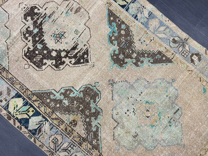 Muted 3.6 x 6 Rug Handmade Rug, Oushak Rug, Rustic Rug Hand Knotted Rug, Rug Runner, Turkish Rug, Farmhouse Rug, Vintage Rug, Wool rug