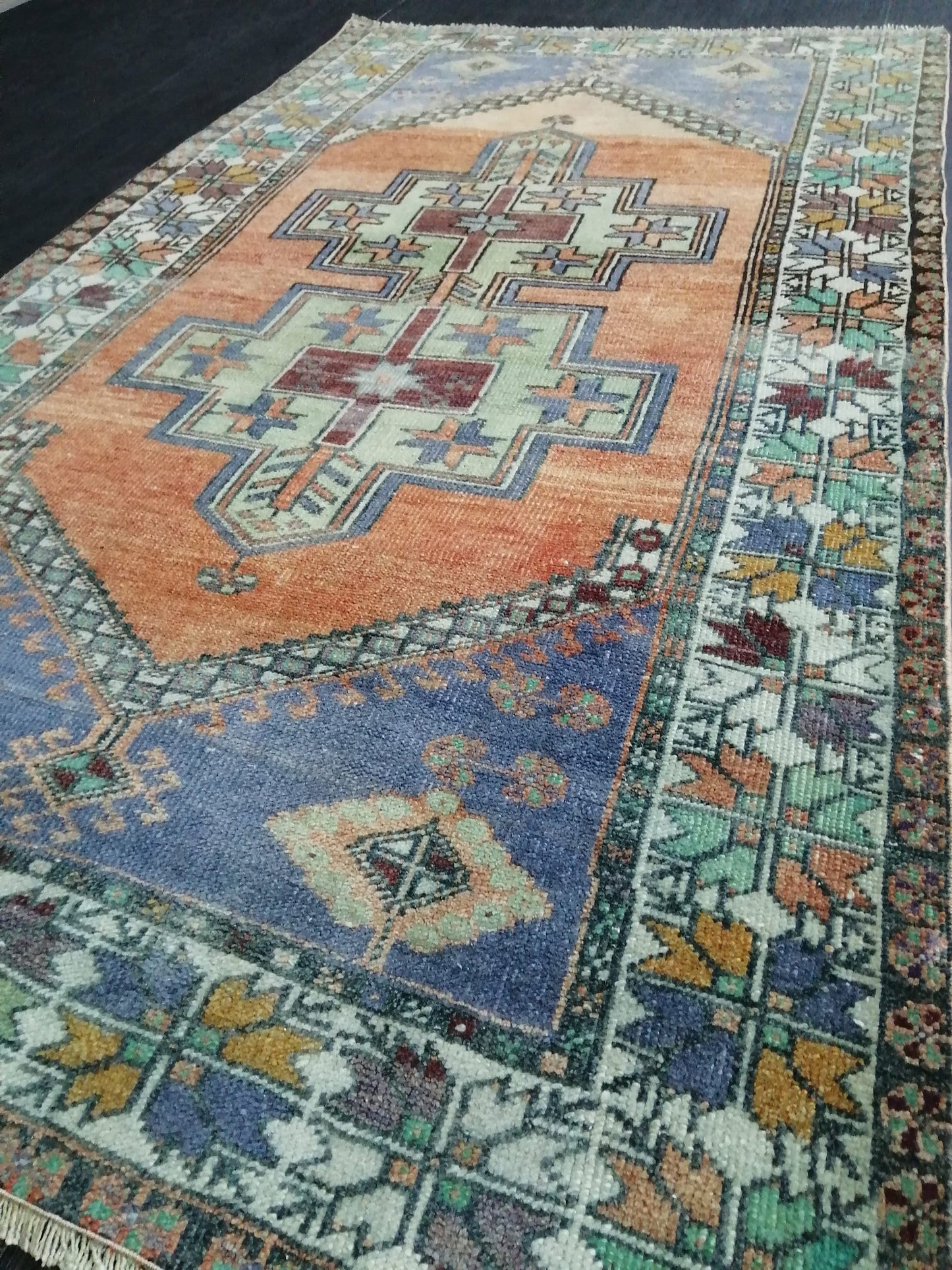 Vintage Rugs, 6.4 x 3.7 Rug, Oushak Rug, Rustic Rug, Bohemian Rug, Turkish Rug, Farmhouse Rug, Vintage Rug, Wool rug