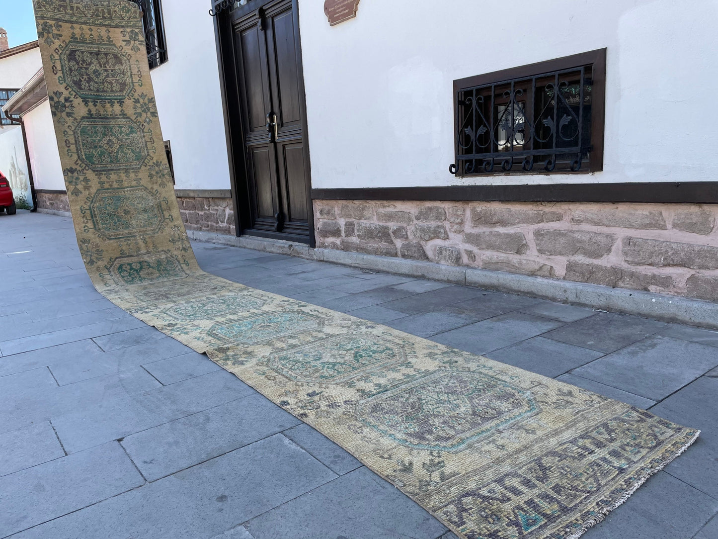 Vintage Hand Knotted 2.5 x 19.6 Extra Long Turkish Runner Very Long Stairs Runner Rug Vintage Runner Rug XL Oriental Runner Staircase Runner