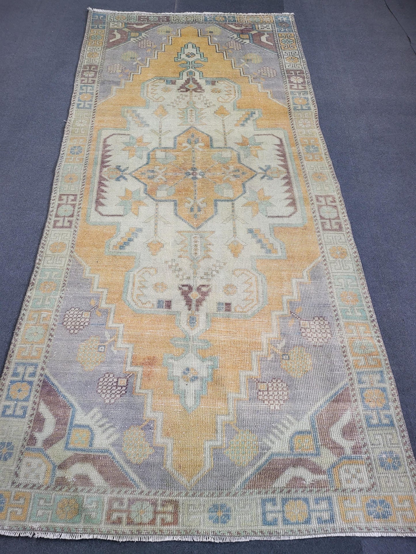 Vintage Rug, Handmade 4 x 8.4 Rug, Oushak Rug, Turkish Rug, Persian Rug, Vintage Rug, Wool rug, Oriental Rug