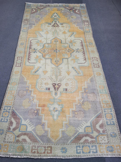 Vintage Rug, Handmade 4 x 8.4 Rug, Oushak Rug, Turkish Rug, Persian Rug, Vintage Rug, Wool rug, Oriental Rug