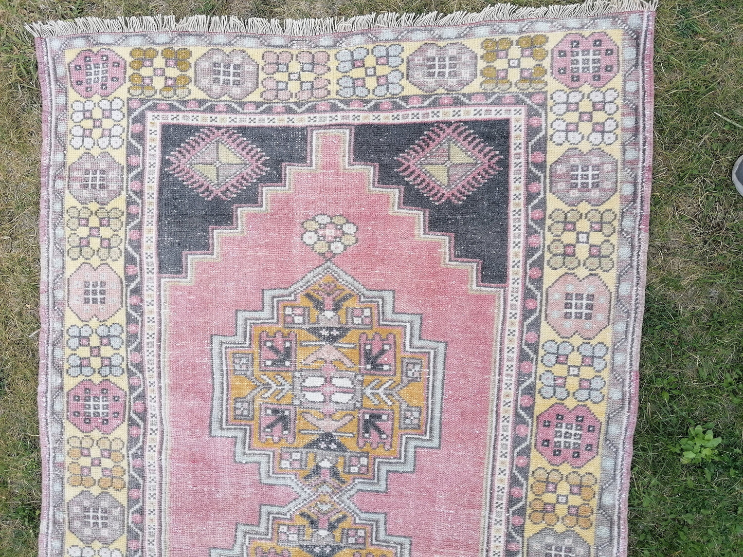 Turkish rug,vintage rug, oushak wool rug 3'10x6