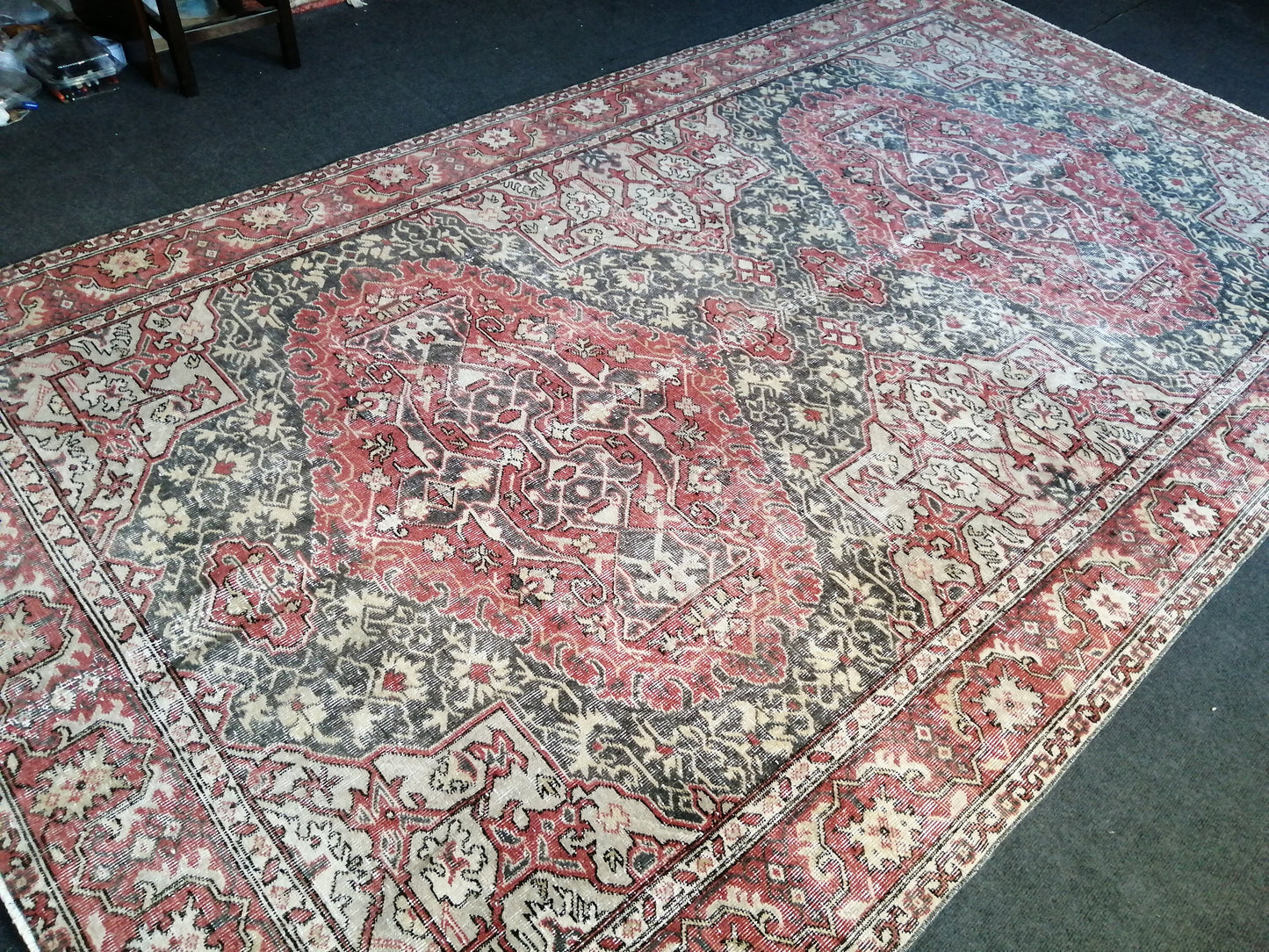 6.2 x 11 Persian RUG Oriental Rug Oushak Rug Vintage Oushak 6x11 Rug Vintage Quality Rug Wool Oushak Rug Hand Made Rug Vintage Turkish Rug