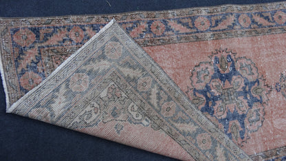 Runner rug, distressed vintage rug, hallway runner rug 141x34 inches