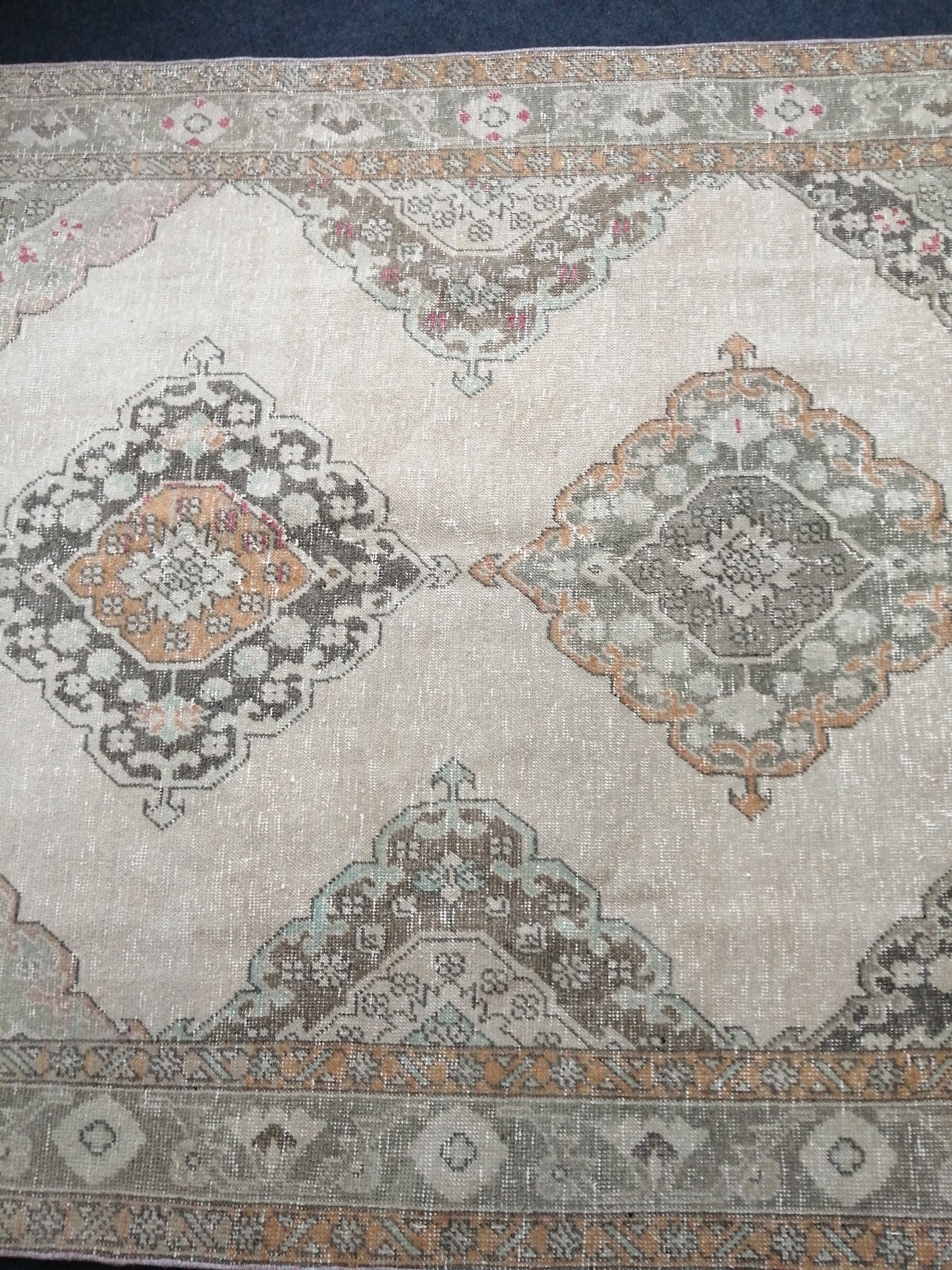 12.7 x 5 Oushak Runner Rug Turkish Runner Rug Vintage Runner Rug Hallway Runner Rug, Muted Oushak Rug, Vintage Turkish Rug