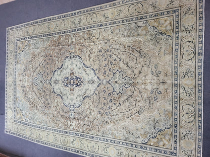 Persian RUG Oriental 6.2 x 9.7 Rug Large Area Rug, VINTAGE Rug, Turkish Low Wool Pile Rug,Hand Knotted Rug Antique Rug Muted Anatolian Rug