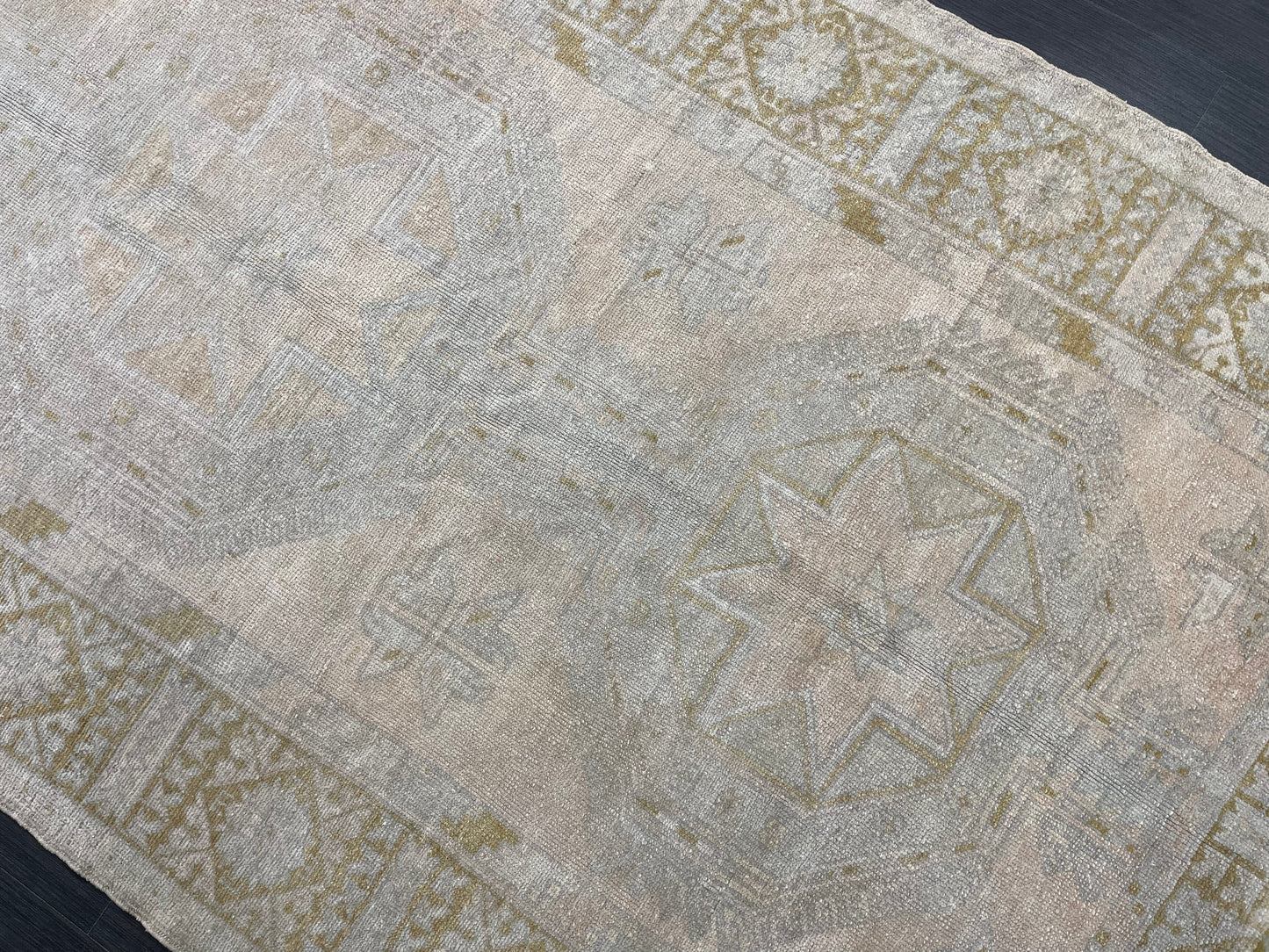 Muted Oushak Runner Rug 5 x 11.5 Vintage Turkish Runner Rug Vintage Runner Rug Hallway Runner Rug Kitchen Runner Rug Wool Runner Rug