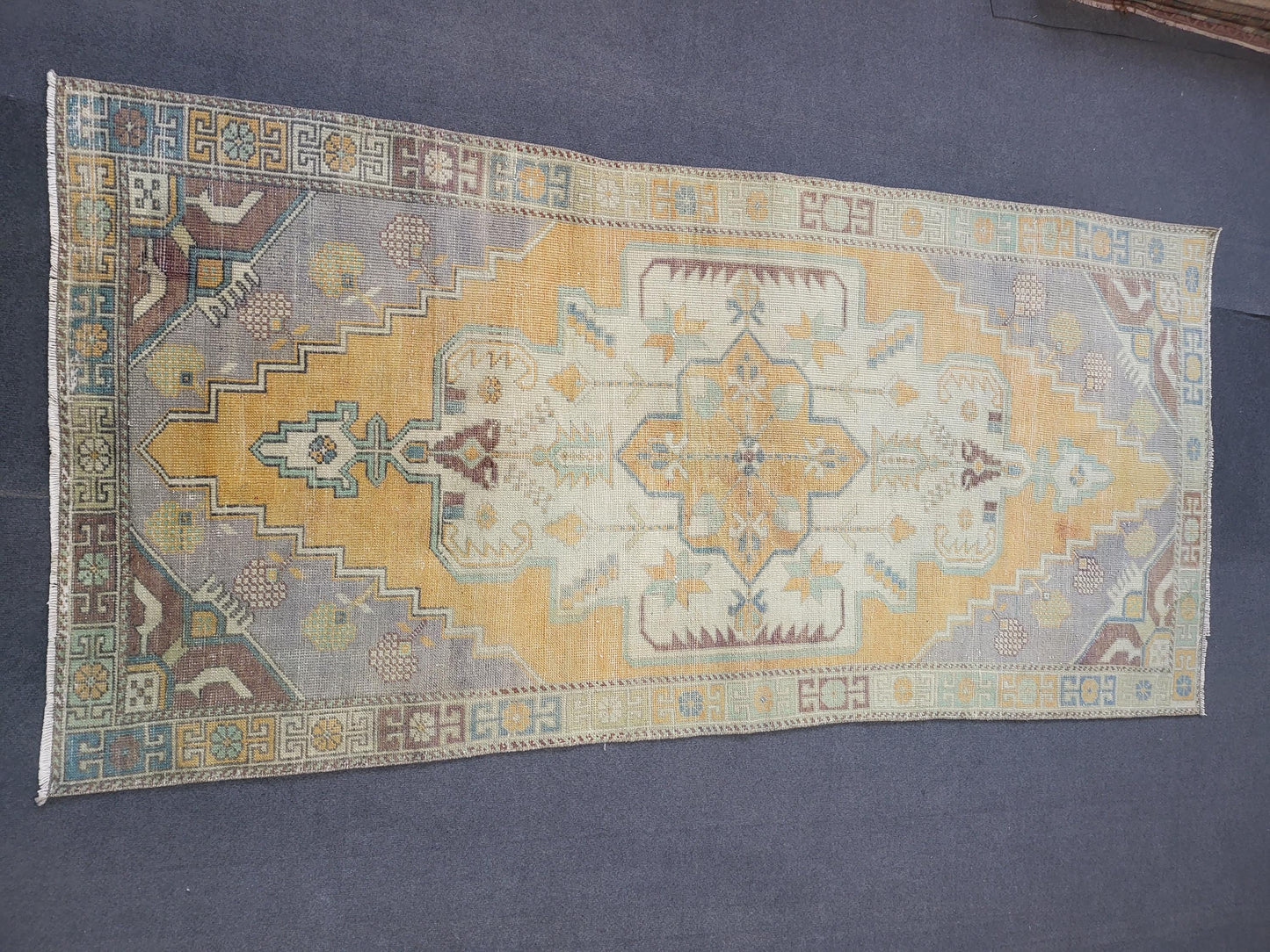 Vintage Rug, Handmade 4 x 8.4 Rug, Oushak Rug, Turkish Rug, Persian Rug, Vintage Rug, Wool rug, Oriental Rug