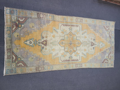 Vintage Rug, Handmade 4 x 8.4 Rug, Oushak Rug, Turkish Rug, Persian Rug, Vintage Rug, Wool rug, Oriental Rug